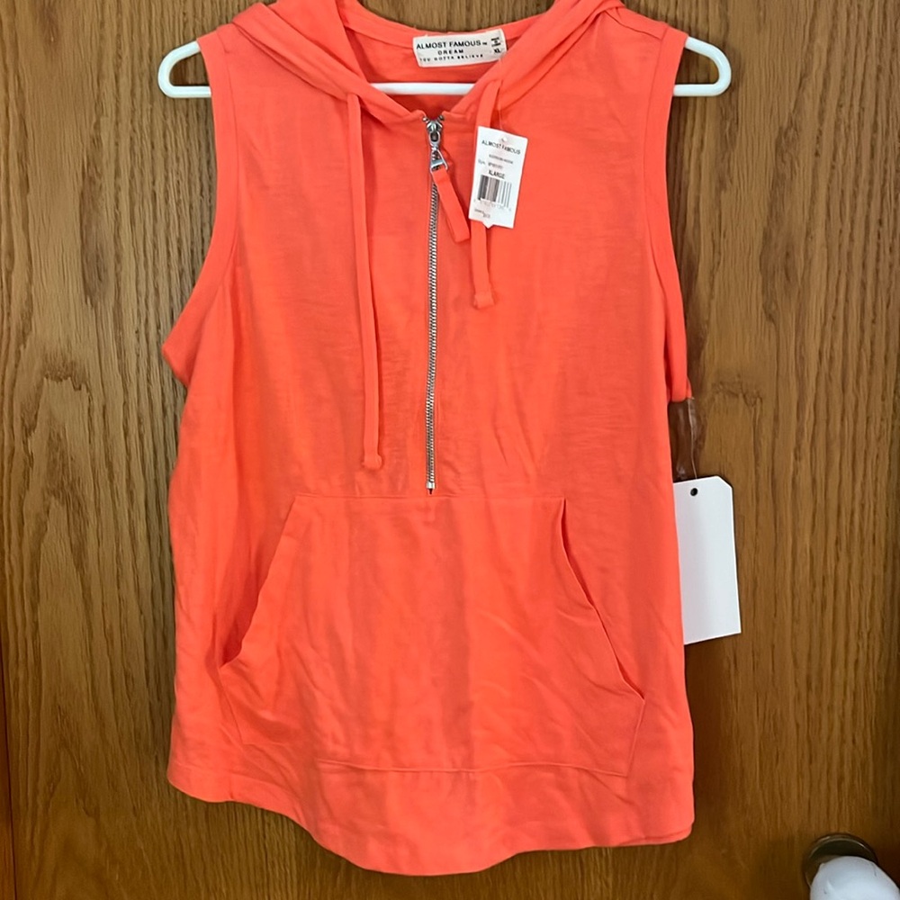 NWT Almost Famous Hooded Tank Top Sz XL